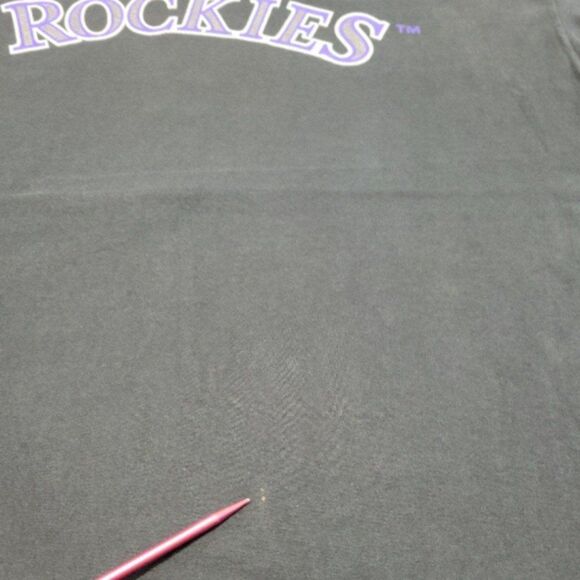 Colorado Rockies Shirt Size XL Jamey Carroll 1 Graphic Tee Graphic Print T-Shirt - Picture 4 of 7